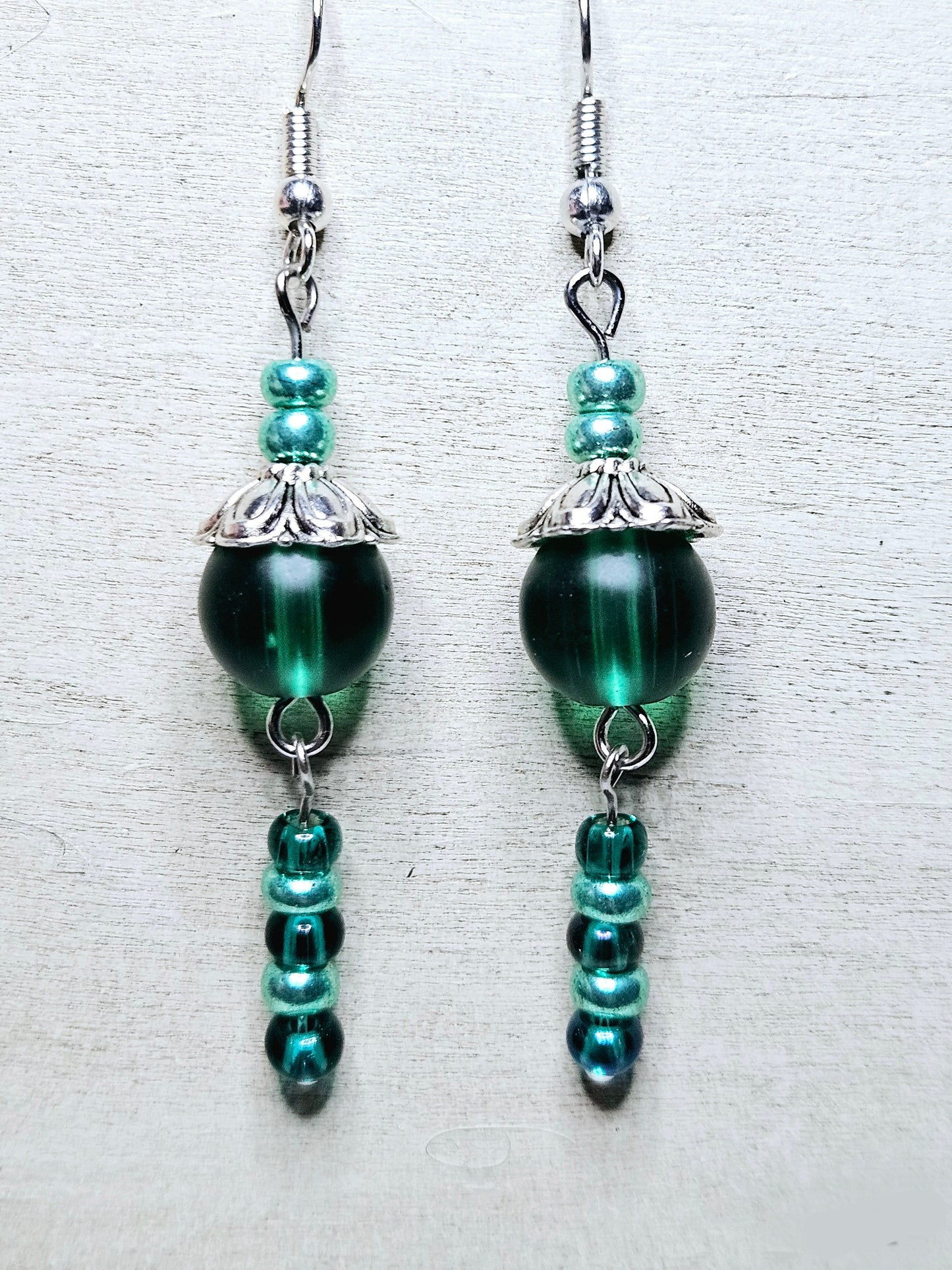Green Drop Earrings