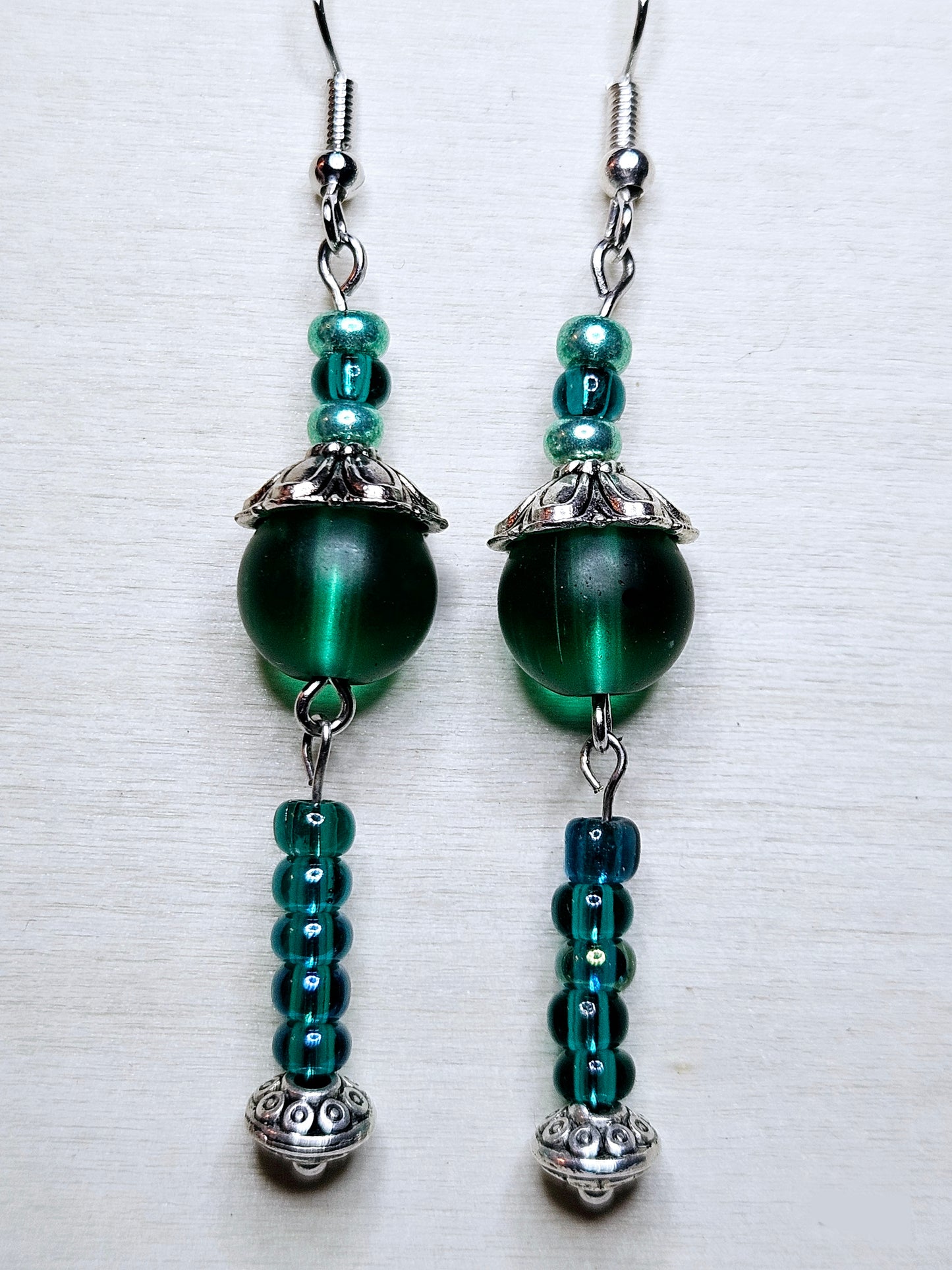 Green Drop Earrings