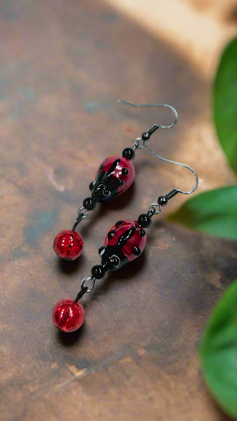 Googly-Eyed Ladybug Earrings