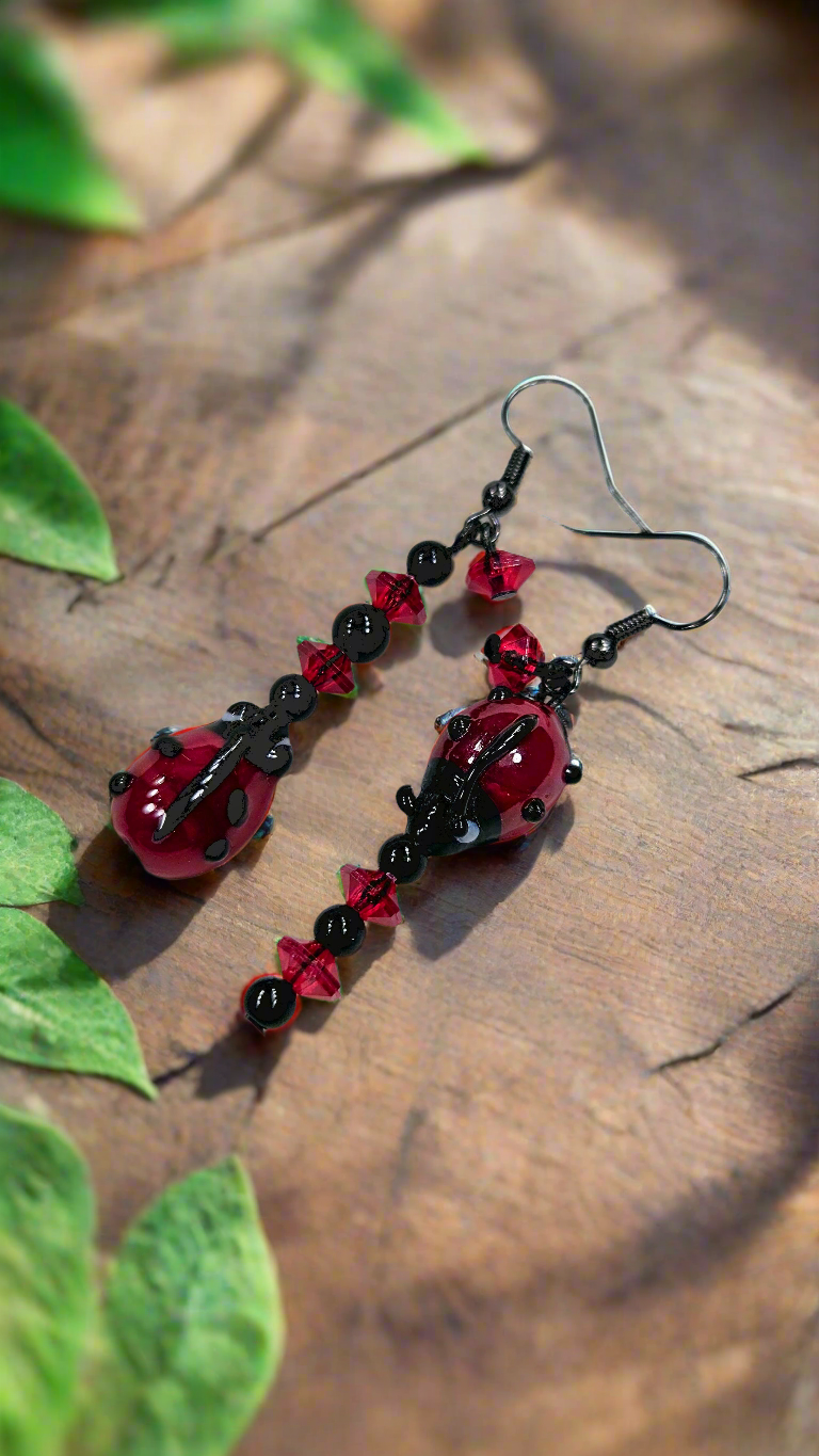 Googly-Eyed Ladybug Earrings