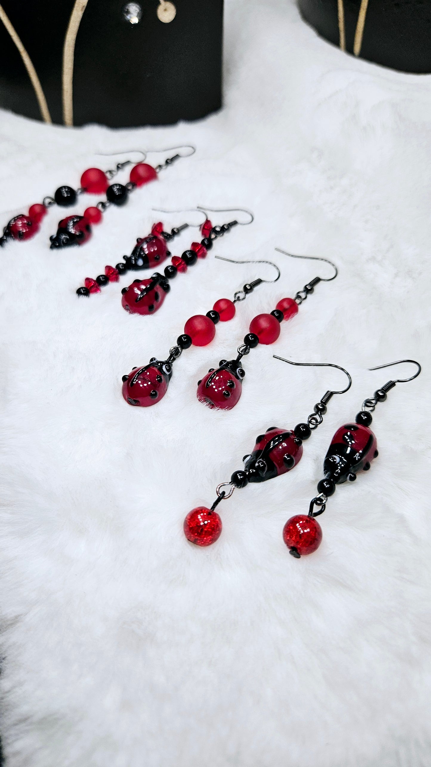 Googly-Eyed Ladybug Earrings