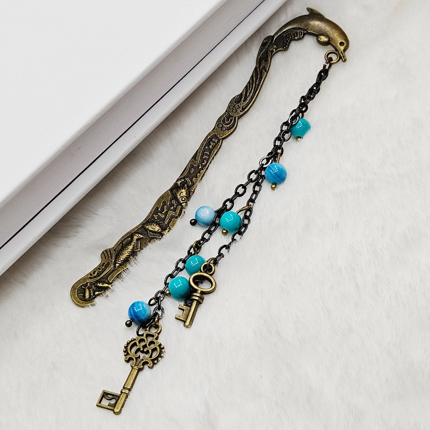 Keys to the Seas Charmed Dolphin Hook Bookmark