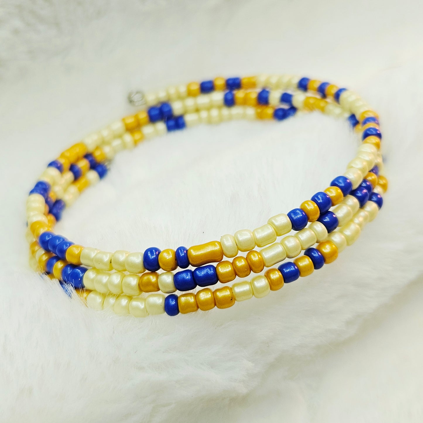 Goldie Blues Seed Bead Wrap Bracelet