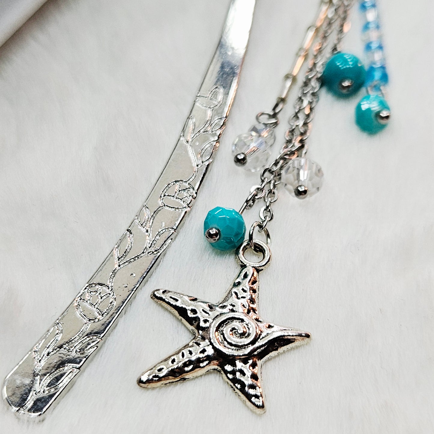 Sands of Serenity Starfish Charmed Hook Bookmark