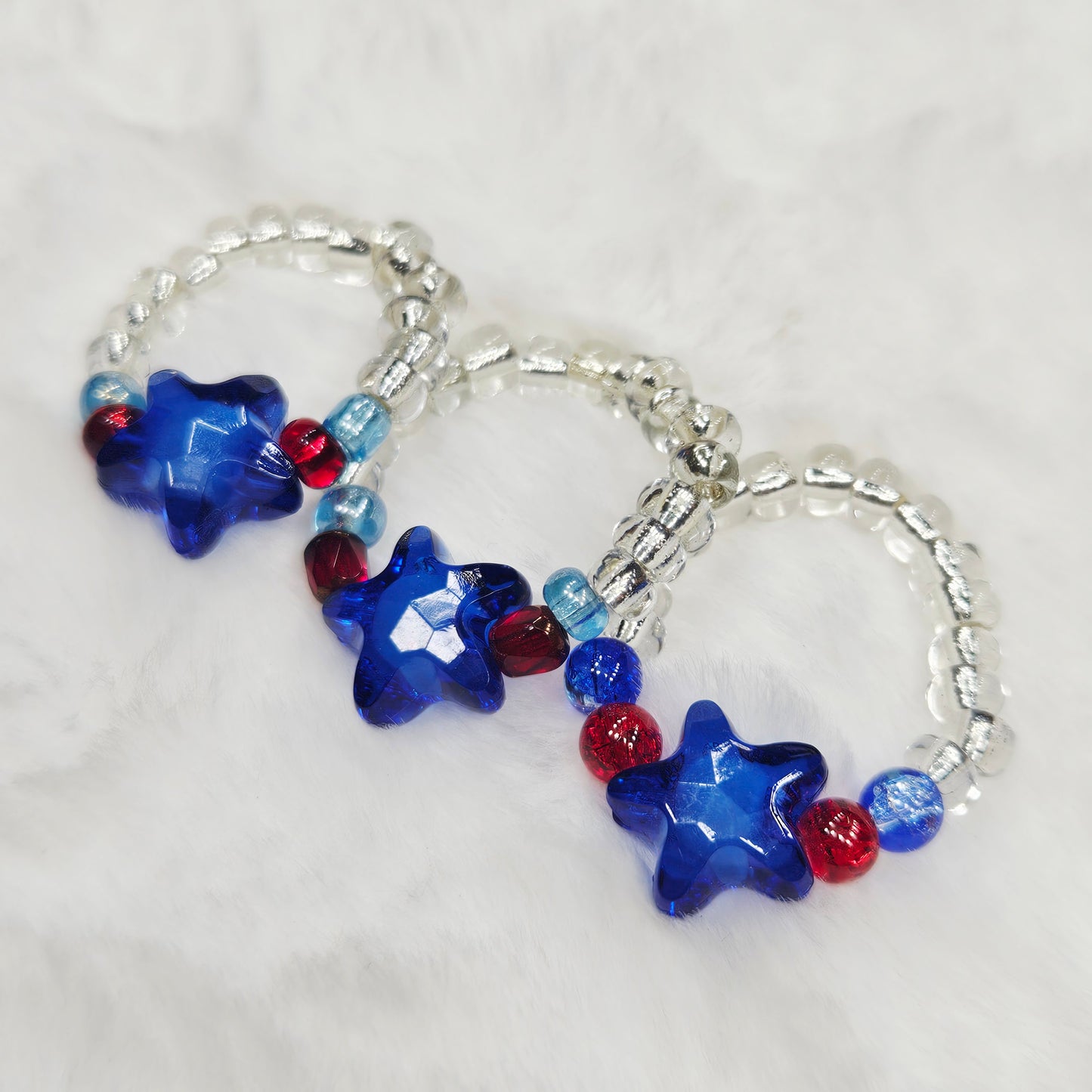 Blue Star Stretch Ring