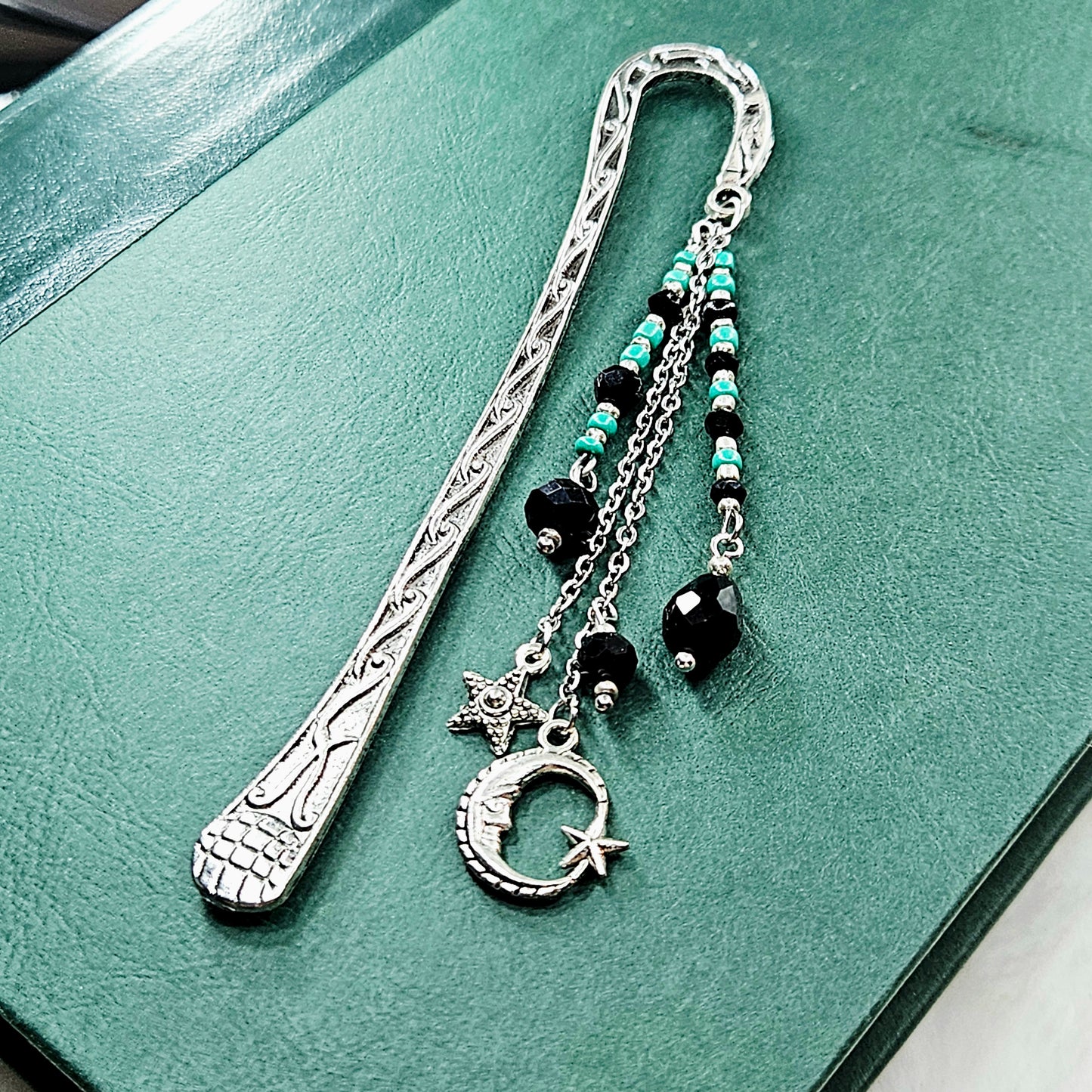 Into the Mystic Moon and Star Charmed Hook Bookmark