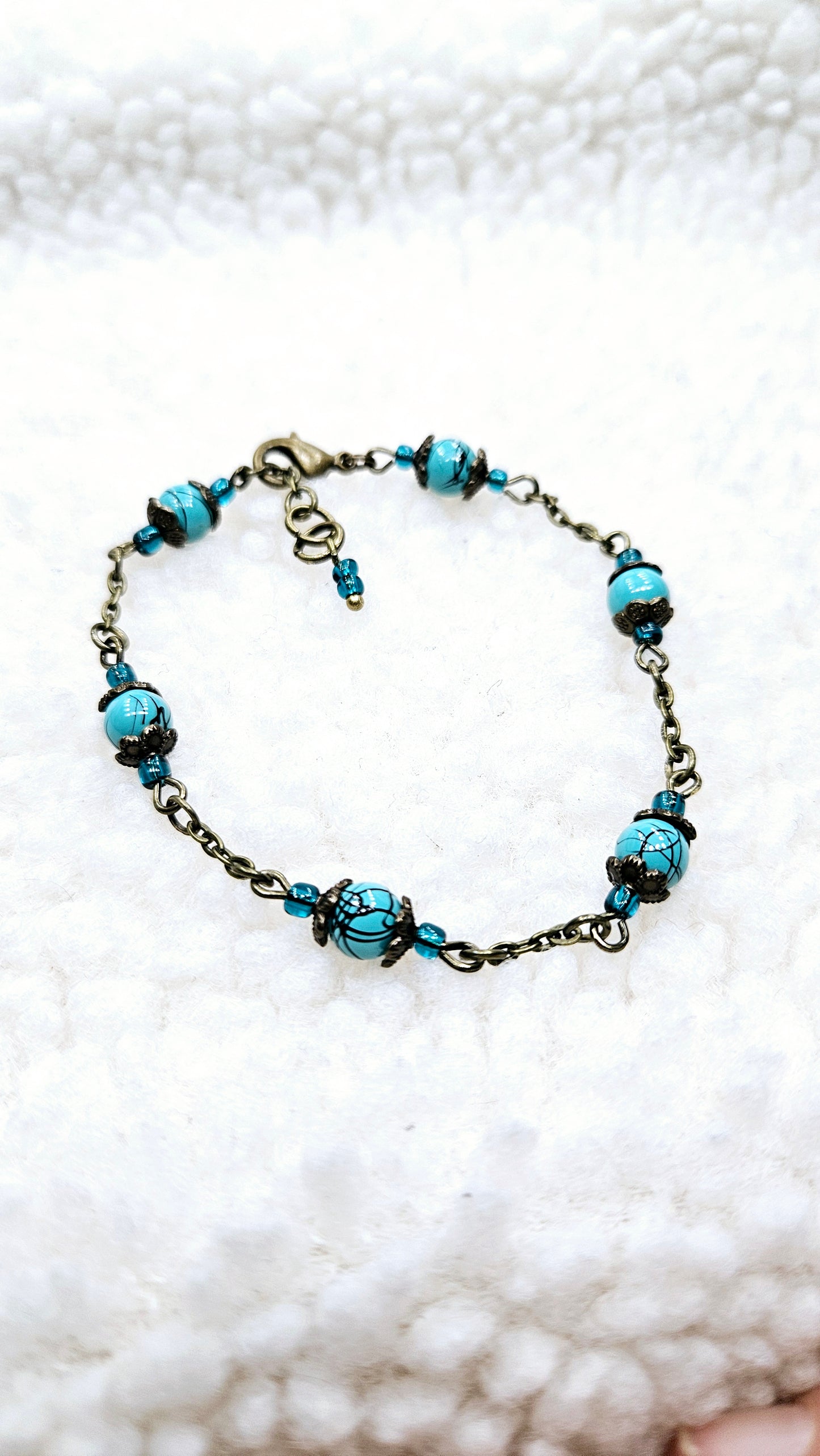 Blues & Brass Dragonfly Set - Pure Brass Dragonfly Pendant with matching Bracelet & Earrings
