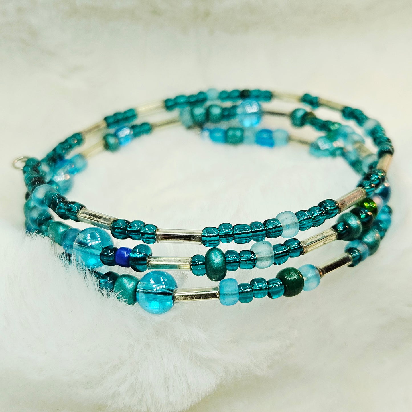 Tropical Tide Seed Bead Wrap Bracelet