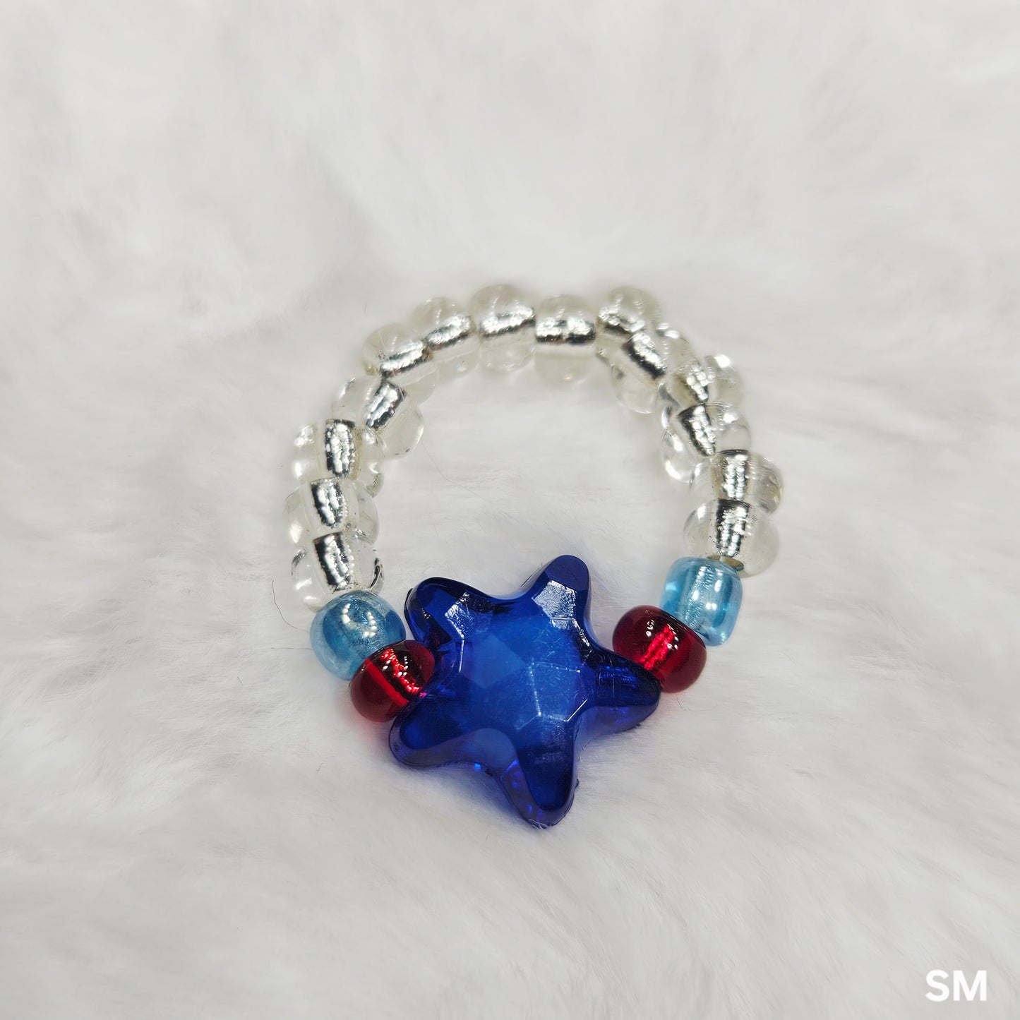 Blue Star Stretch Ring