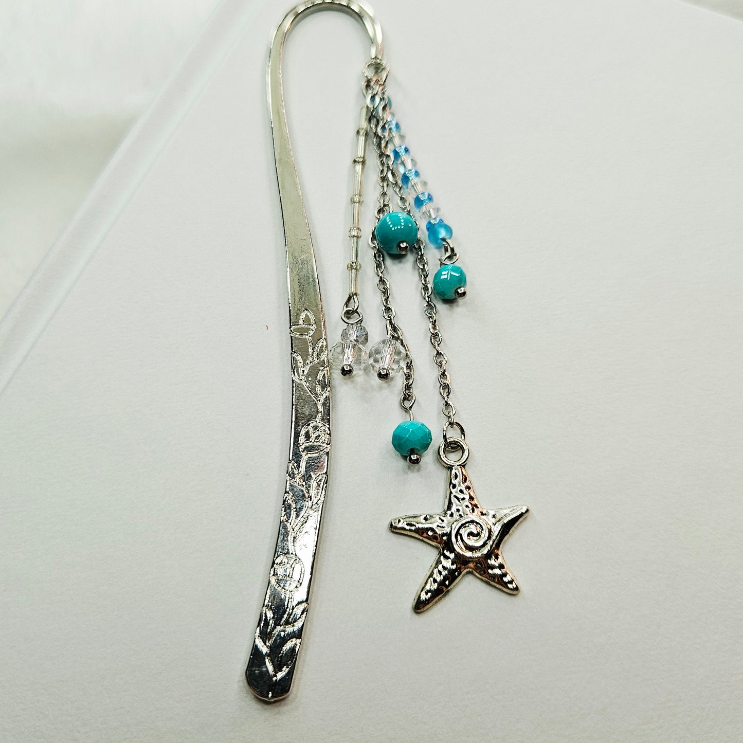 Sands of Serenity Starfish Charmed Hook Bookmark