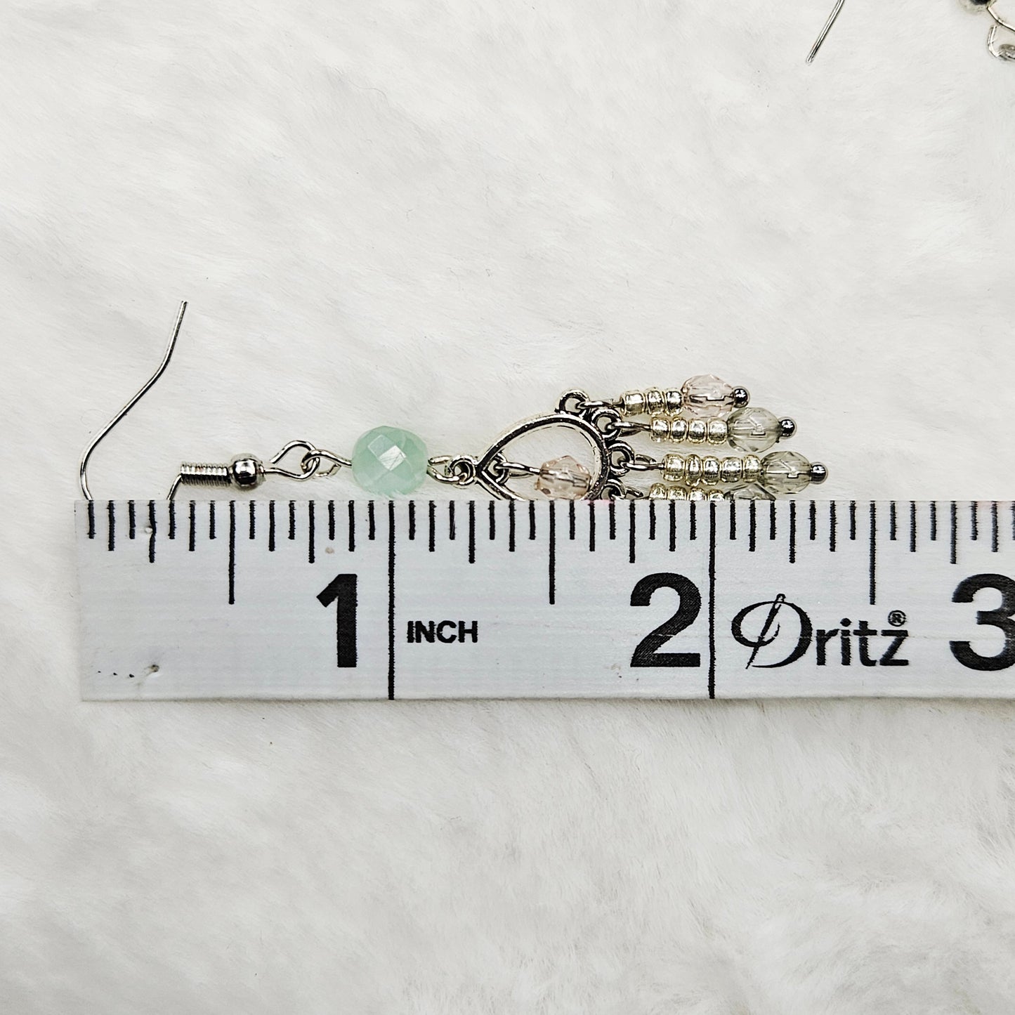 Green Aquamarine and Smoky Crystal Mini Chandelier Earrings