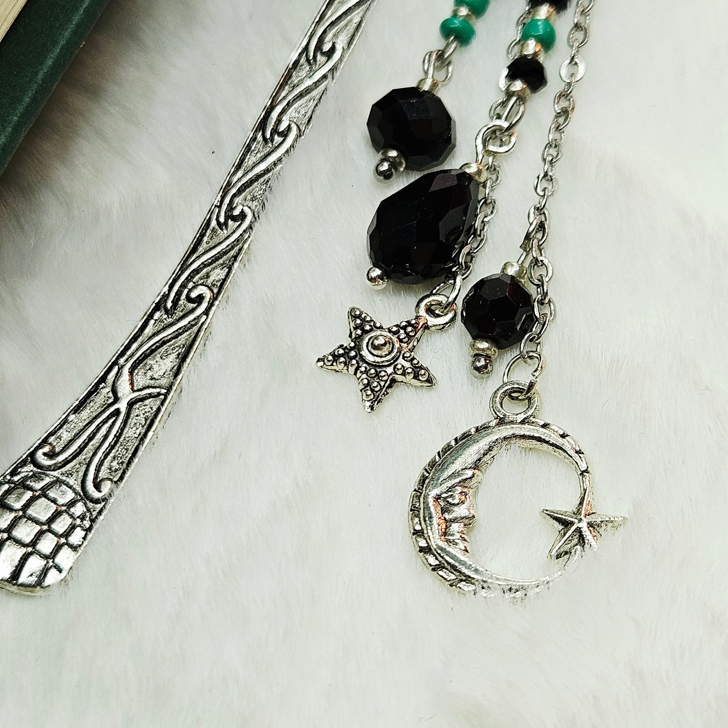 Into the Mystic Moon and Star Charmed Hook Bookmark