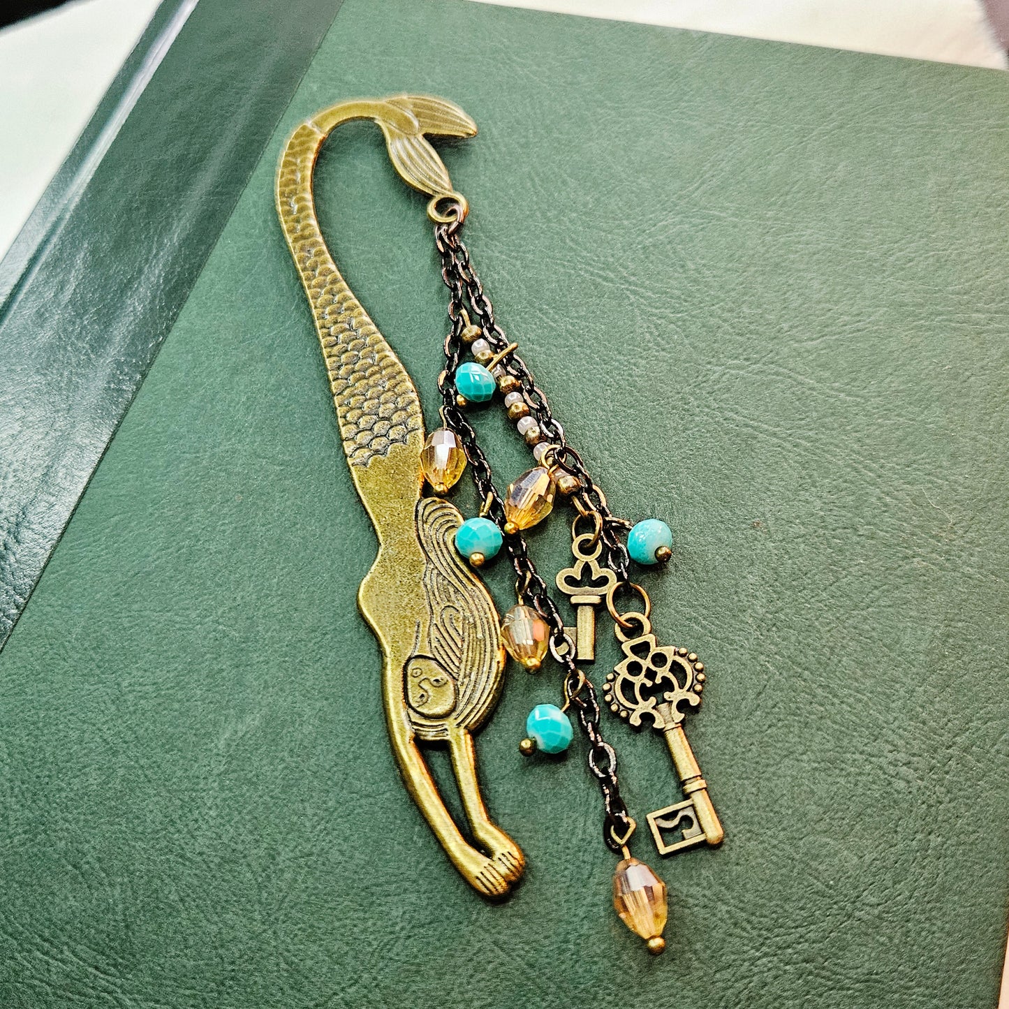 Mermaid's Treasure Keys Charmed Hook Bookmark