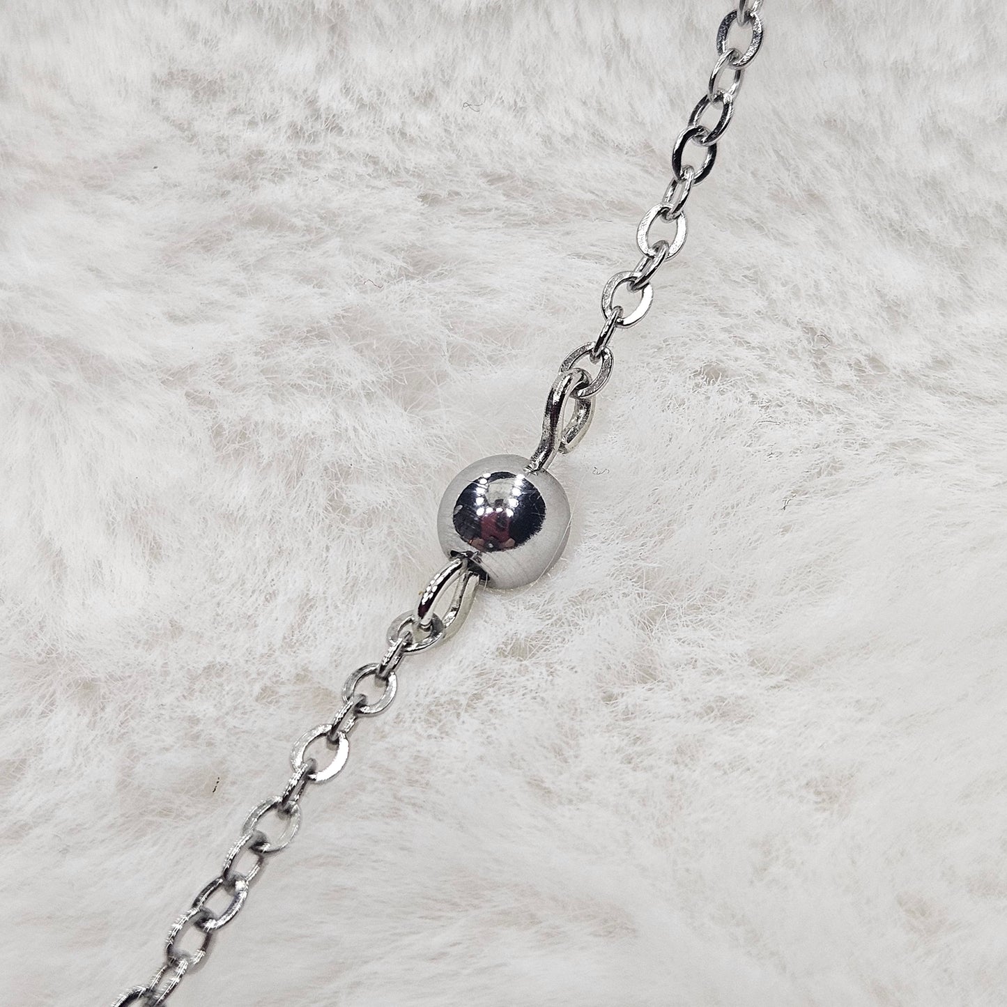 Simple Silver Heart Chain Necklace - 16"