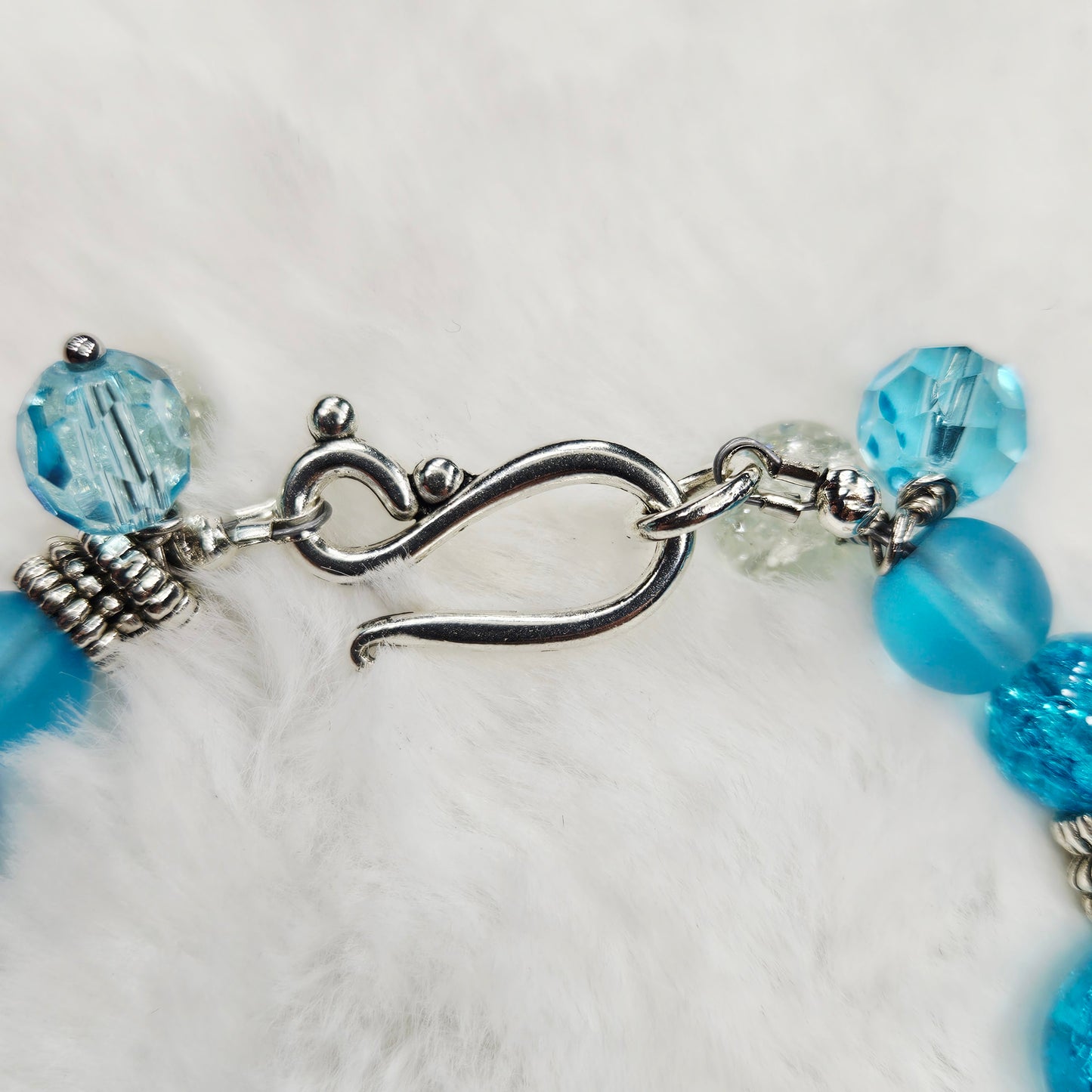 Ocean Blues Chunky Glass Bracelet