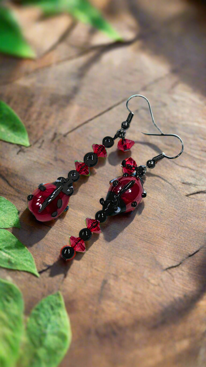 Googly-Eyed Ladybug Earrings