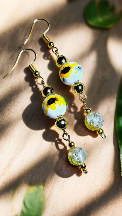 Sweet Sunflower Earrings - 2"