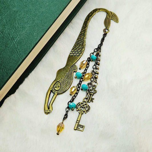 Mermaid's Treasure Keys Charmed Hook Bookmark