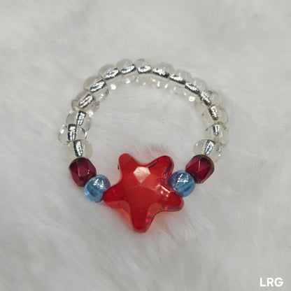 Red Star Stretch Ring