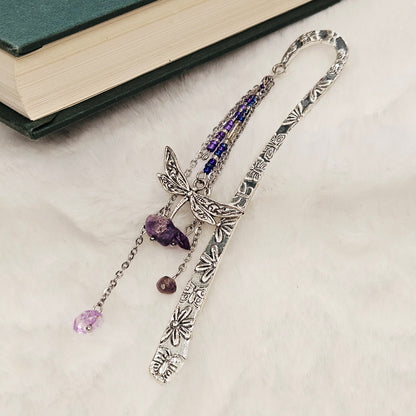 Whispers of a Dragonfly Charmed Metal Hook Bookmark