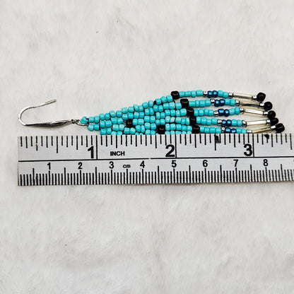 Southwestern Sky Beaded Fringe Earrings