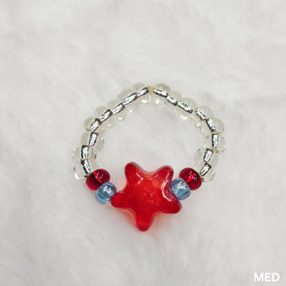 Red Star Stretch Ring