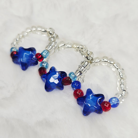 Blue Star Stretch Ring
