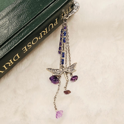 Whispers of a Dragonfly Charmed Metal Hook Bookmark