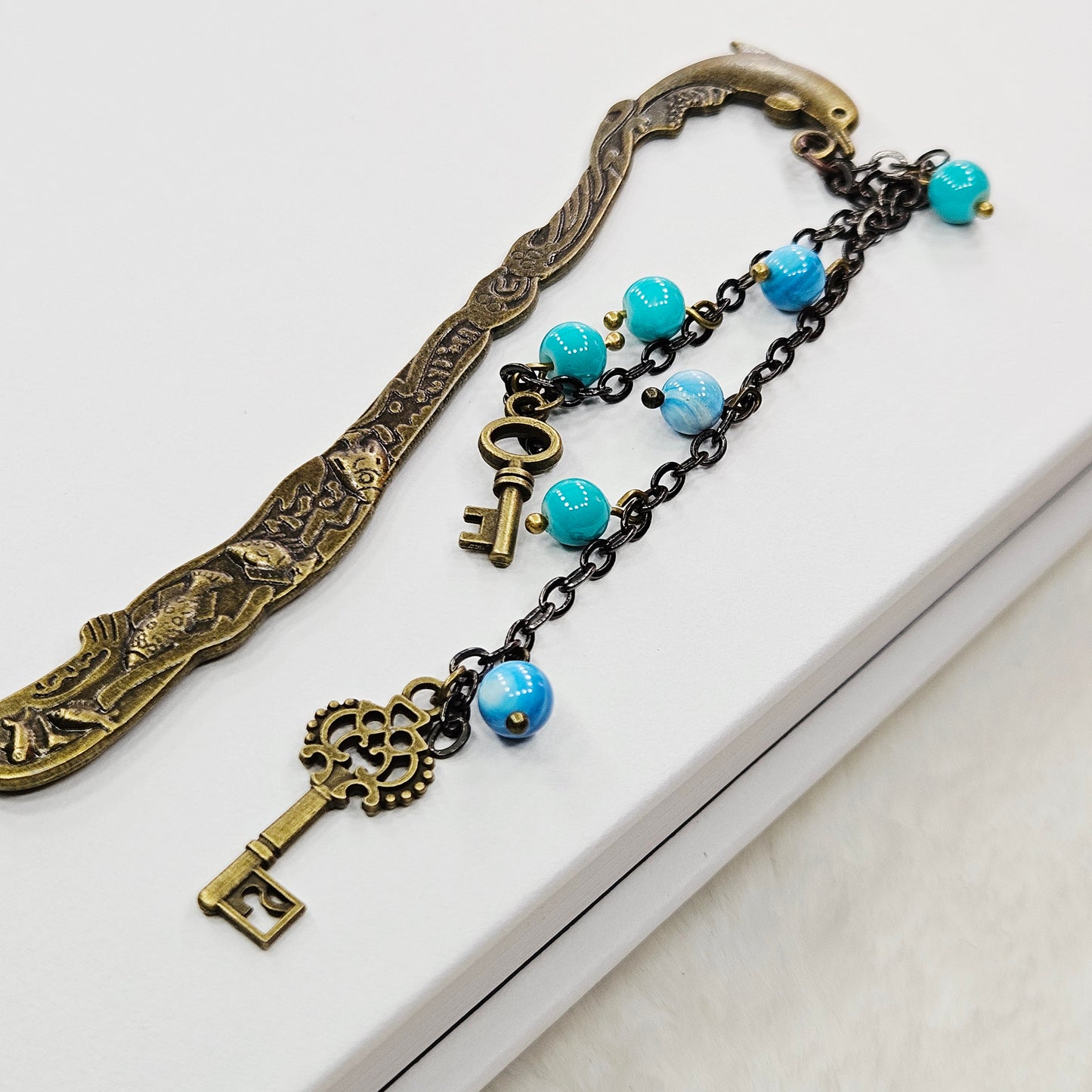 Keys to the Seas Charmed Dolphin Hook Bookmark