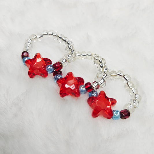 Red Star Stretch Ring