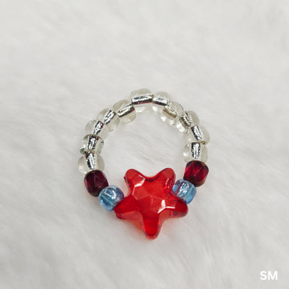 Red Star Stretch Ring