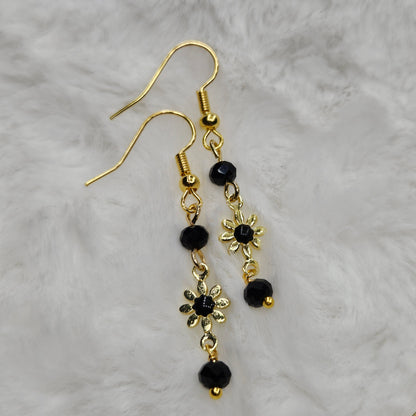 Dainty Golden Daisy Dangle Earrings - 5 Color Options